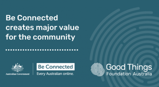 Image saying Be Connected creates major value for the community
