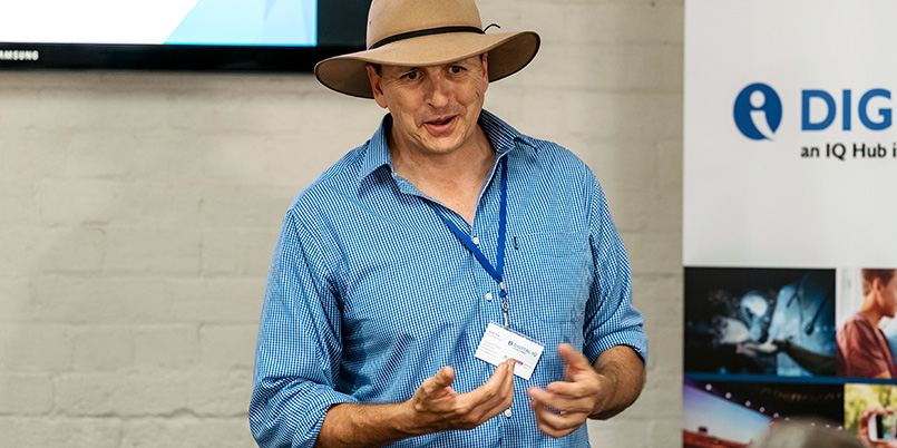 Digital Mentor, Derek Tink, giving presentation