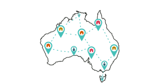 Map of Australia graphic