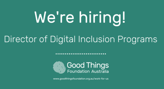 We're hiring! Director of Digital Inclusion Programs.